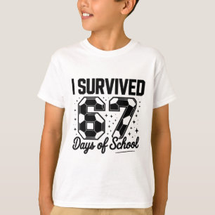 I Survived 67 Days Of School Funny Soccer _1 T-Shirt