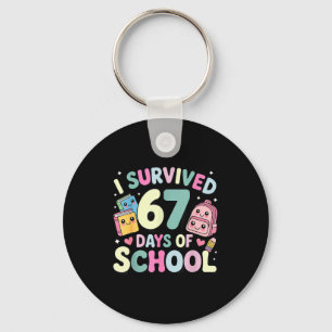 I Survived 67 Days Of School Funny Student Style Keychain