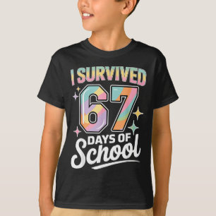 I Survived 67 Days Of School Funny Teacher And Stu T-Shirt