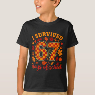 I Survived 67 Days Of School Funny Teacher Thanksg T-Shirt