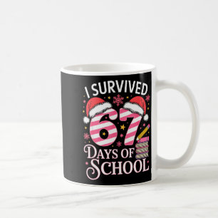 I Survived 67 Days Of School - Funny Teachers Stud Coffee Mug