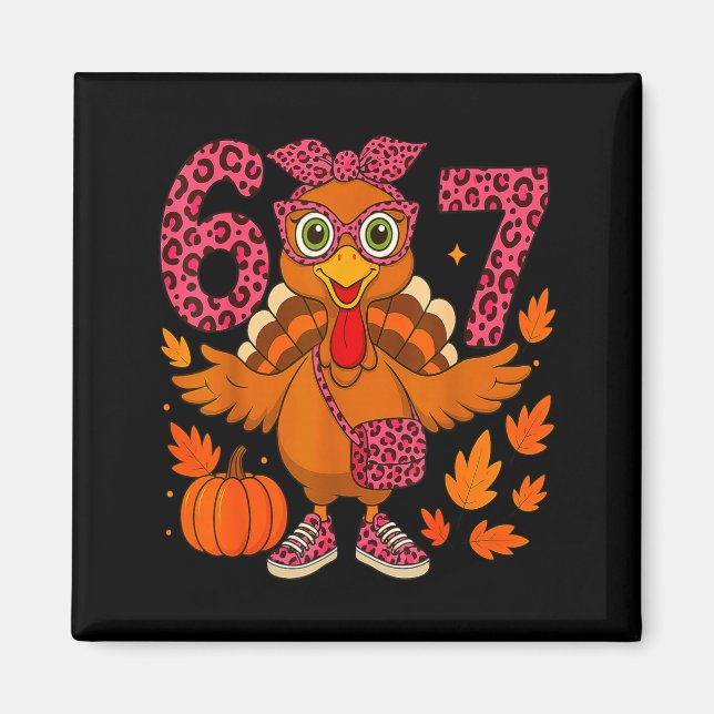 I Survived 67 Days Of School - Funny Teachers Stud Magnet (Front)