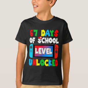 I Survived 67 Days Of School Gamer 67 Days Student T-Shirt