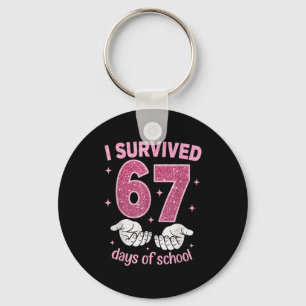 I Survived 67 Days Of School Gen Alpha Slang 6 7 H Keychain