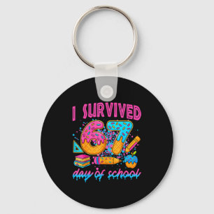 I Survived 67 Days Of School Ice Cream Drip Six Se Keychain