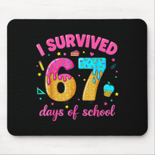 I Survived 67 Days Of School Ice Cream Drip Six Se Mouse Pad