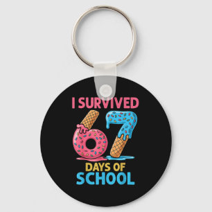 I Survived 67 Days Of School Ice Cream Six Seven T Keychain