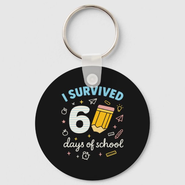 I-Survived-67-Days-Of-School Keychain (Front)