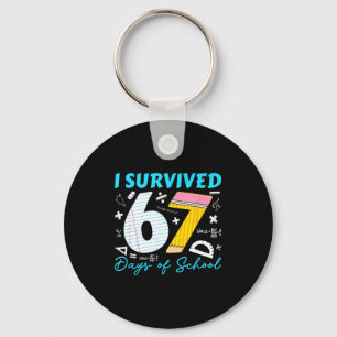 I Survived 67 Days Of School  Keychain