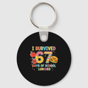 I Survived 67 Days Of School Lunches 6 7 Meme Lunc Keychain