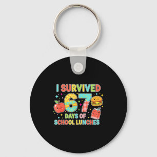 I Survived 67 Days Of School Lunches 6 7 Meme Lunc Keychain