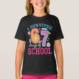 I Survived 67 Days of School Meme Six Seven Teache T-Shirt