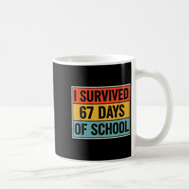 I Survived 67 Days Of School Retro 67 Teachers Stu Coffee Mug (Right)