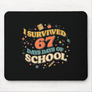 I Survived 67 Days Of School Retro Meme Teachers S Mouse Pad