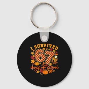 I Survived 67 Days Of School Retro Teacher Thanksg Keychain