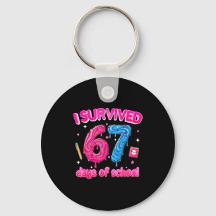 I Survived 67 Days Of School Six Seven 6 7 Teacher Keychain