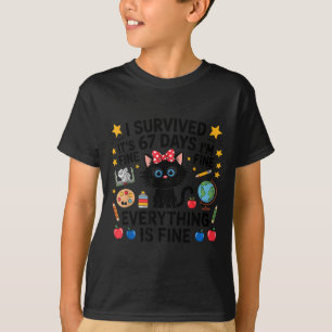I Survived 67 Days Of School Six Seven 6 7 Teacher T-Shirt