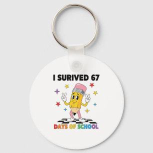 I Survived 67 Days Of School Six Seven Meme For Me Keychain