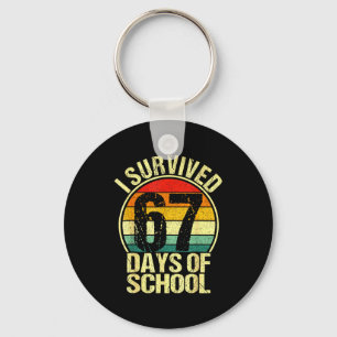 I Survived 67 Days Of School Six Seven Meme Teache Keychain