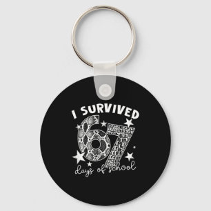 I Survived 67 Days Of School Snake, Alligator Rept Keychain