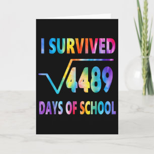 I Survived 67 Days Of School Square Root 4489 Math Card
