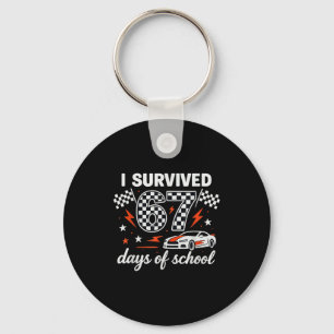 I Survived 67 Days Of School Students Teachers 100 Keychain