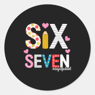 I Survived 67 Days Of School Teacher Student Six S Classic Round Sticker