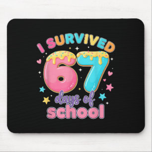 I Survived 67 Days Of School Teachers Students Dri Mouse Pad