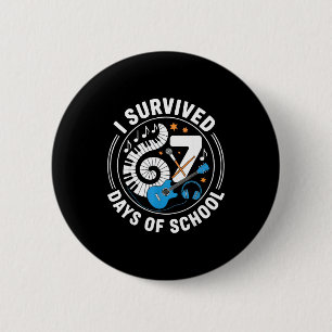 I Survived 67 Days Of School - Teachers Students M 2 Inch Round Button