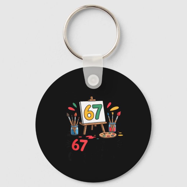 I Survived 67 Days Of School - Teachers Students M Keychain (Front)