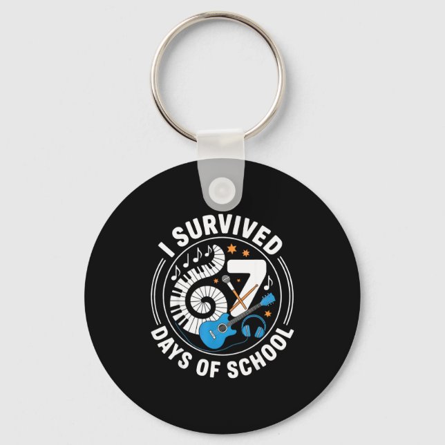 I Survived 67 Days Of School - Teachers Students M Keychain (Front)