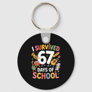 I Survived 67 Days Of School - Teachers Students M Keychain