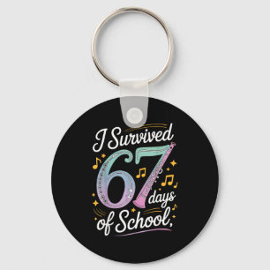 I Survived 67 Days Of School - Teachers Students M Keychain
