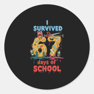 I Survived 67 Days Of School Teachers Students Mon Classic Round Sticker