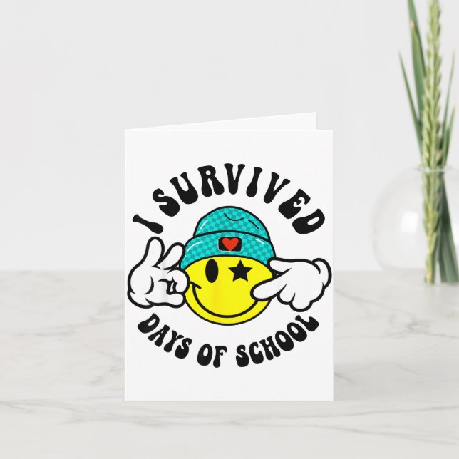 I Survived 67 Days Of School Teachers Students Six Card (Front)