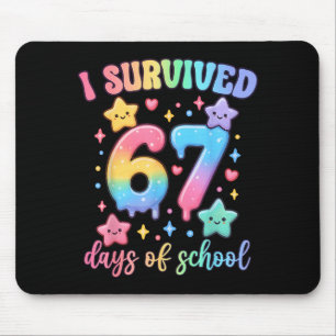 I Survived 67 Days Of School Teachers Students Six Mouse Pad