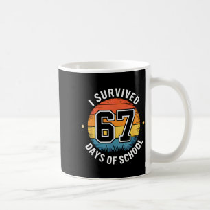 I Survived 67 Days Of School Vintage Teachers Stud Coffee Mug