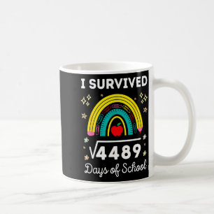 I Survived 67 Square Root Days Of School Funny Mem Coffee Mug