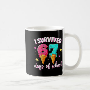 I Survived 67th Days School Drip Ice Cream Funny 6 Coffee Mug
