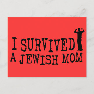 I Survived a Jewish mom - Jew humour Postcard