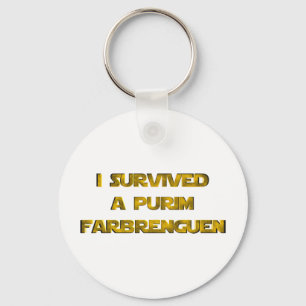 I survived a Purim Farbrenguen Keychain