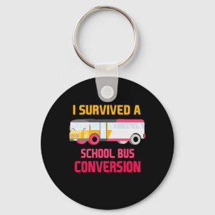 I Survived A School Bus Conversion Keychain