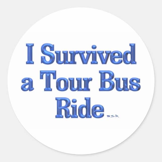 I Survived a Tour Bus Ride stickers (Front)