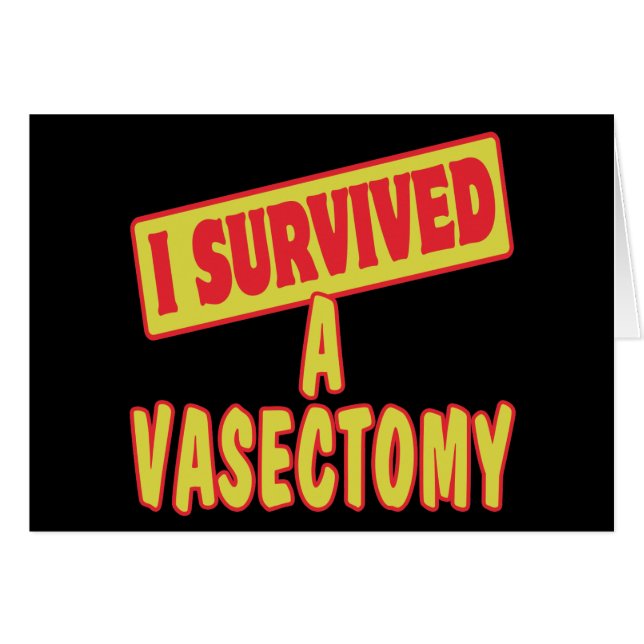 I SURVIVED A VASECTOMY (Front Horizontal)