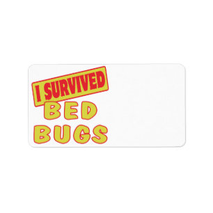 I SURVIVED BED BUGS LABEL