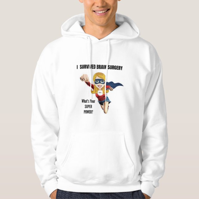 I SURVIVED BRAIN SURGERY (Personalized) Hoodie (Front)