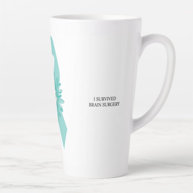 I Survived Brain Surgery - Trigeminal Neuralgia Latte Mug (Right)