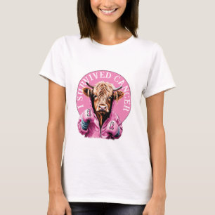 I survived breast cancer Cow theme T-Shirt