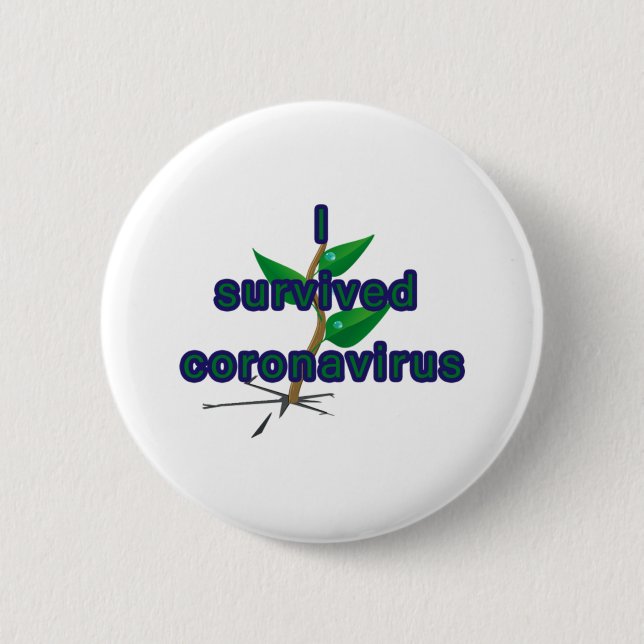 I survived coronavirus  2 inch round button (Front)