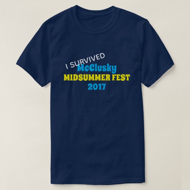 "I Survived" Event or Reunion T-Shirt (Design Front)